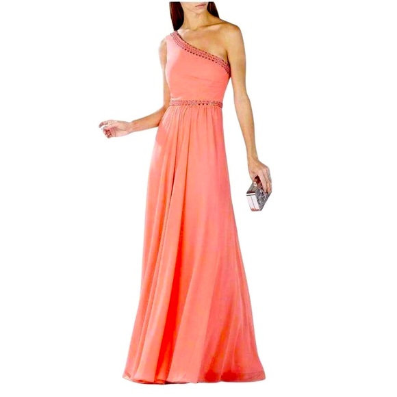 Bcbgmaxazria Daniele One Shoulder Embellished Gown - Picture 1 of 10